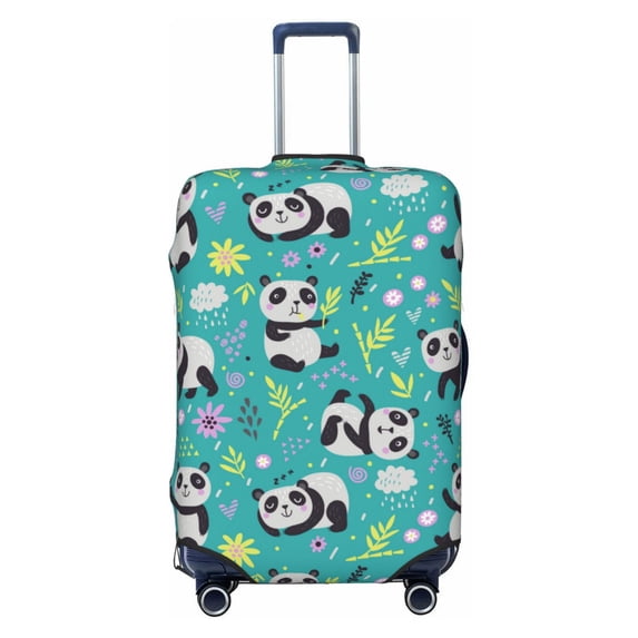 PAYOHTO Highly Elastic Spandex Suitcase Cover Luggage Cover Small Fits 18 to 21 Inch Cute Pattern Pandas