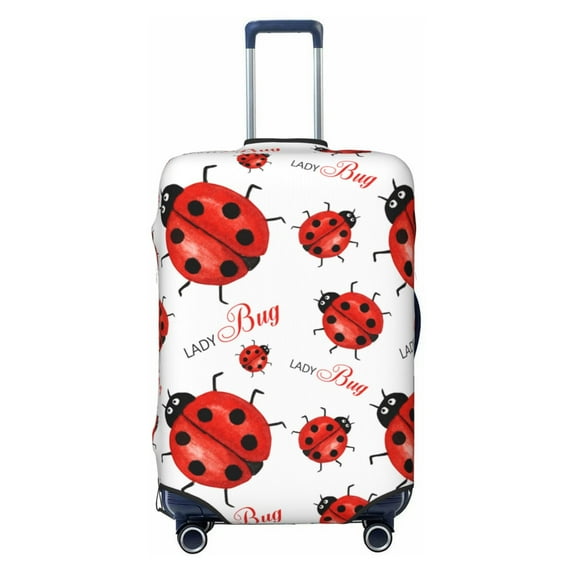 PAYOHTO Highly Elastic Spandex Suitcase Cover Luggage Cover Small Fits 18 to 21 Inch Ladybug