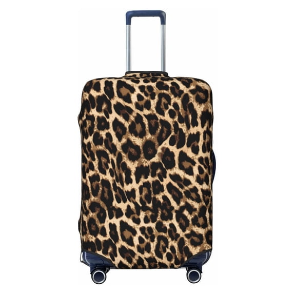 PAYOHTO Highly Elastic Spandex Suitcase Cover Luggage Cover Small Fits 18 to 21 Inch Leopard Skin Pattern