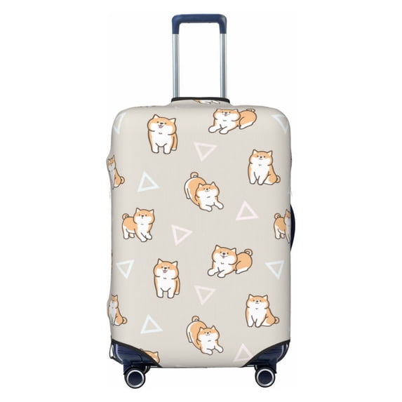 PAYOHTO Highly Elastic Spandex Suitcase Cover Luggage Cover Small Fits 18 to 21 Inch Shiba Inu Dog Design