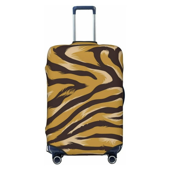 PAYOHTO Highly Elastic Spandex Suitcase Cover Luggage Cover Small Fits 18 to 21 Inch Tiger Stripes