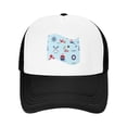 thumbnail image 1 of PAYOHTO Kids Adorable Marine Pattern Baseball Hat Back Adjustable Mesh Breathable Hats Black Trucker Cap Outdoor Fishing Sun Caps for Boys or Girls ages 4-10, 1 of 9