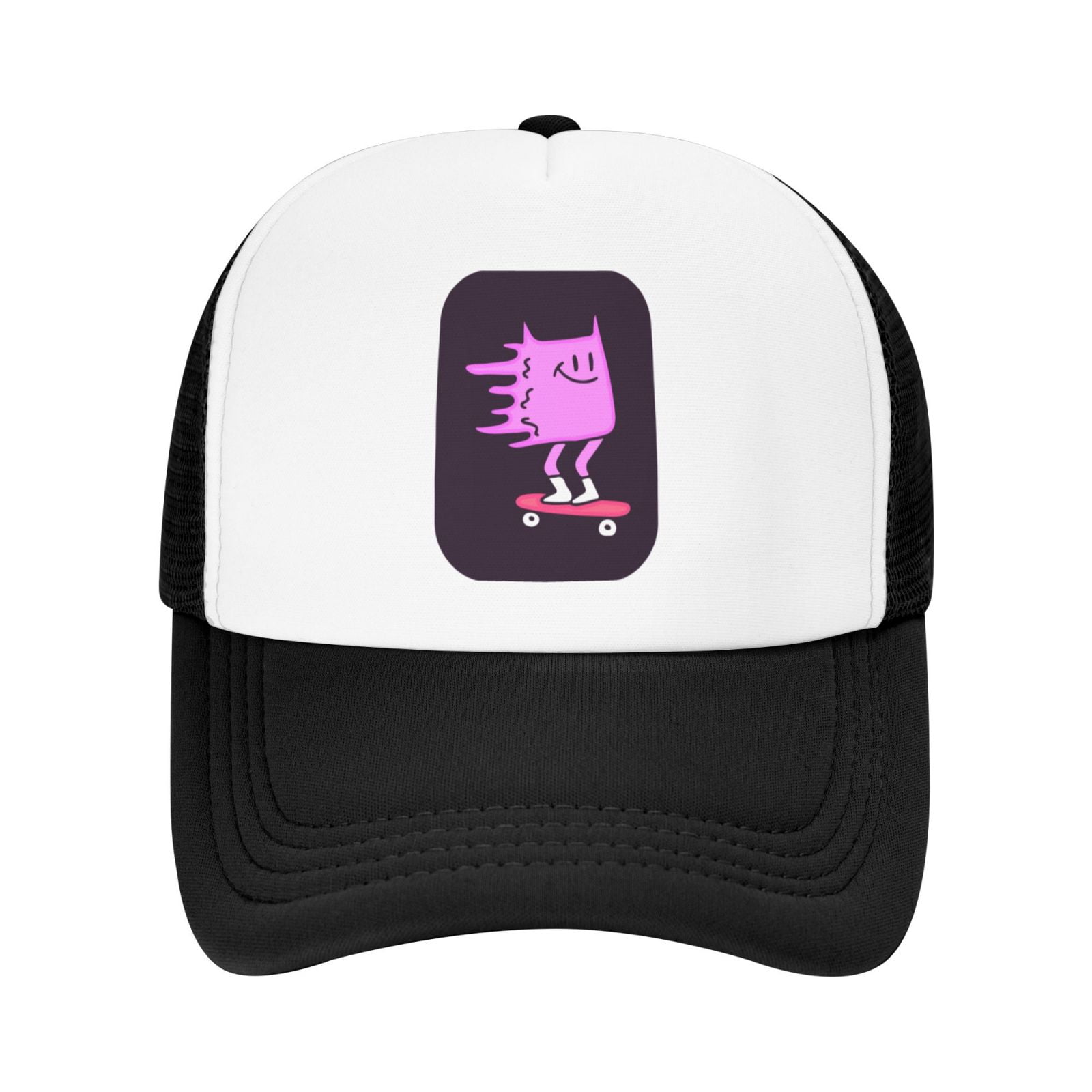 Cute Cartoon Cat Baseball Cap - Adjustable Trucker Hat For Men & Women
