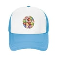 thumbnail image 1 of PAYOHTO Kids Colorfule Easter Eggs Baseball Hat Back Adjustable Mesh Breathable Hats Sky Blue Trucker Cap Outdoor Fishing Sun Caps for Boys or Girls ages 4-10, 1 of 9