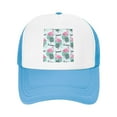 thumbnail image 1 of PAYOHTO Kids Cute Flamingo Tropical Baseball Hat Back Adjustable Mesh Breathable Hats Sky Blue Trucker Cap Outdoor Fishing Sun Caps for Boys or Girls ages 4-10, 1 of 9