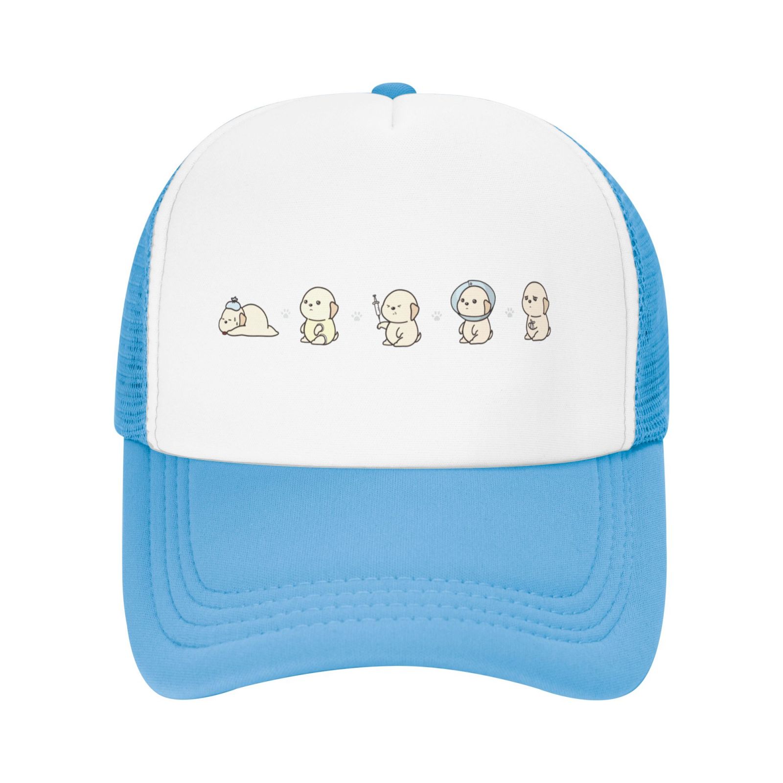 Babyhug Baseball Caps With Rainbow Print - Light Blue main image 1