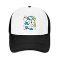 thumbnail image 1 of PAYOHTO Kids Dino Funny Cartoon Dinosaurs Baseball Hat Back Adjustable Mesh Breathable Hats Black Trucker Cap Outdoor Fishing Sun Caps for Boys or Girls ages 4-10, 1 of 9
