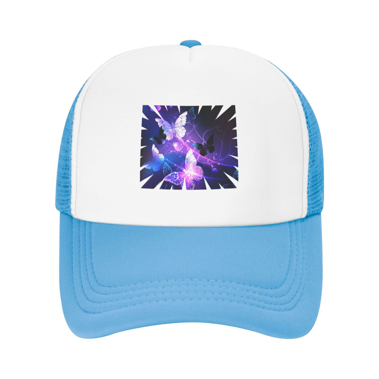 Babyhug Cotton blend Summer Caps Helicopter Print- Sky Blue