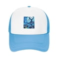 thumbnail image 1 of PAYOHTO Kids Halloween Spooky Night Scary Landscape Baseball Hat Back Adjustable Mesh Breathable Hats Sky Blue Trucker Cap Outdoor Fishing Sun Caps for Boys or Girls ages 4-10, 1 of 9