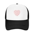 thumbnail image 1 of PAYOHTO Kids Pink Geometric Wavy Baseball Hat Back Adjustable Mesh Breathable Hats Black Trucker Cap Outdoor Fishing Sun Caps for Boys or Girls ages 4-10, 1 of 9