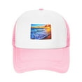 thumbnail image 1 of PAYOHTO Kids Sunset Hawaii Beach Waves Baseball Hat Back Adjustable Mesh Breathable Hats Pink Trucker Cap Outdoor Fishing Sun Caps for Boys or Girls ages 4-10, 1 of 9