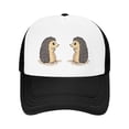 thumbnail image 1 of PAYOHTO Kids Two Cute Hedgehogs Baseball Hat Back Adjustable Mesh Breathable Hats Black Trucker Cap Outdoor Fishing Sun Caps for Boys or Girls ages 4-10, 1 of 9