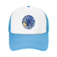 thumbnail image 1 of PAYOHTO Kids Vanuatu on Planet Earth Baseball Hat Back Adjustable Mesh Breathable Hats Sky Blue Trucker Cap Outdoor Fishing Sun Caps for Boys or Girls ages 4-10, 1 of 9