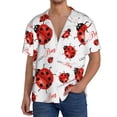 thumbnail image 1 of PAYOHTO Ladybug Mens Hawaiian Casual Short-sleeved Shirt Tropical Summer Beach Button Down Shirts, 1 of 7