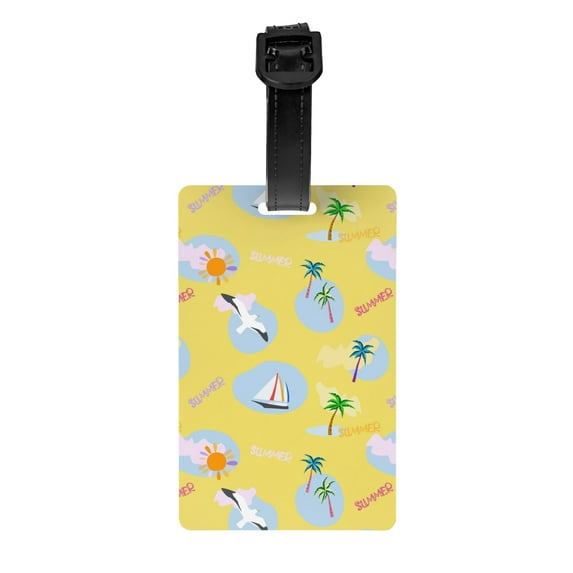PAYOHTO Luggage Tags for Suitcases Summer Holidays PVC Lable for Travel Bag