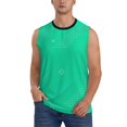 thumbnail image 1 of PAYOHTO Men's Sleeveless Shirts Gym Tank Top with Retro Green Pastel Colors Design, 1 of 8