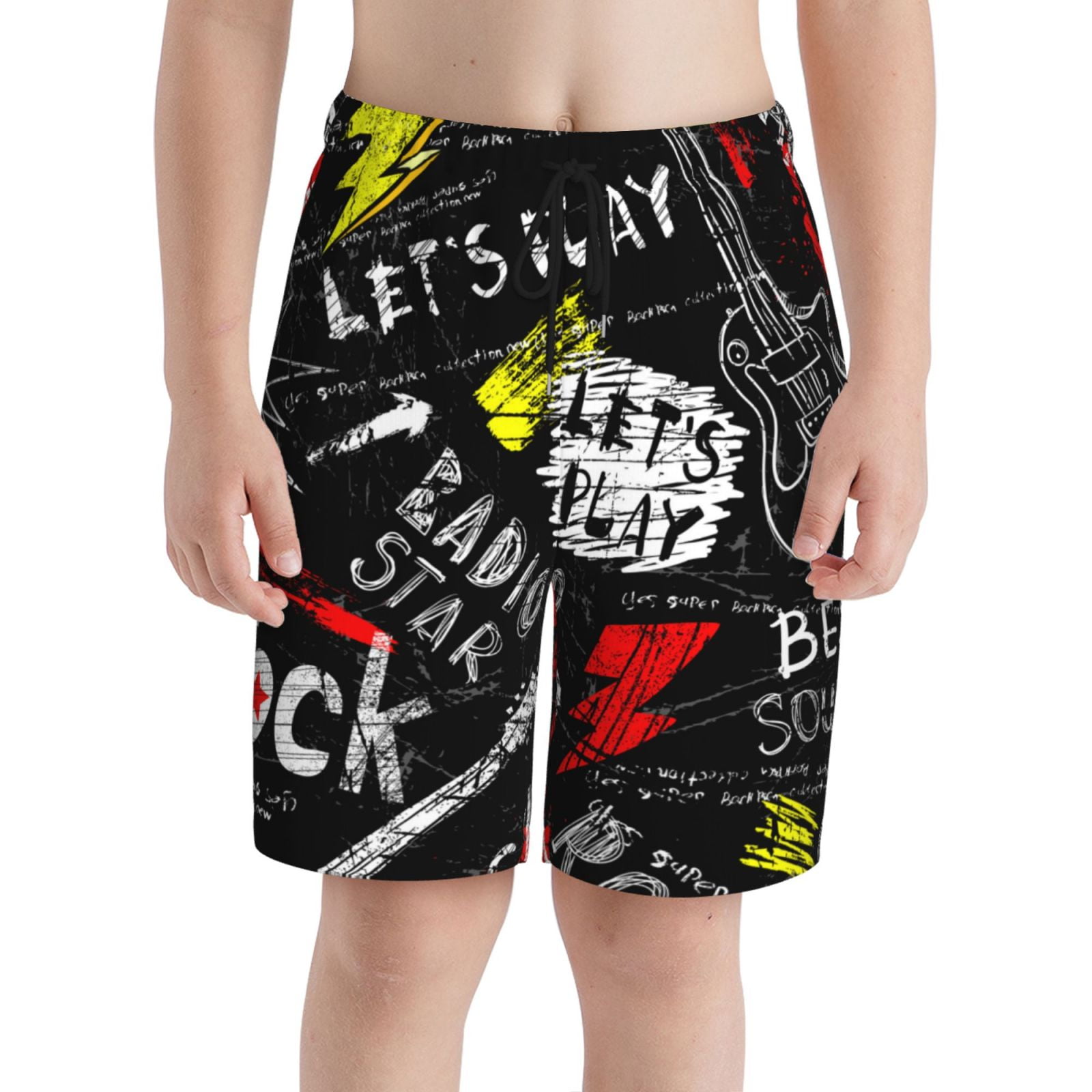 Kanu Surf Line Up Quick Dry UPF 50+ Beach Swim Trunk Costume a Pantaloncino, Mirage R/W/B, M Bambino