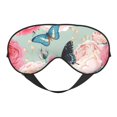 thumbnail image 1 of PAYOHTO Peony Roses Butterfly Soft Sleep Mask Comfort Pure Silk Eye Cover for Travel Office Camping, 1 of 7