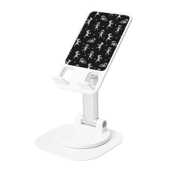 PAYOHTO Phone Stand for Desk Cute Mummy Halloween Circular Bottom Rotates Adjustable Foldable 360° Rotation Charging Port Anti Slip for Video Calls Work