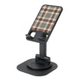 thumbnail image 1 of PAYOHTO Phone Stand for Desk Classic Plaid Circular Bottom Rotates Adjustable Foldable 360° Rotation Charging Port Anti Slip for Video Calls Work, 1 of 7