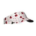 thumbnail image 1 of PAYOHTO Red Apple Sun Visor Ponytail Tennis Hat for Teen Women Breathable Polyester Sun Golf Cap for Men Outdoor Sports Visors Hats for Summer, 1 of 8
