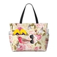 thumbnail image 1 of PAYOHTO Roses Birds Beige Large Beach Tote Bags for Womens Mens Sandproof Swim Pool Bag with Zipper for Travel Vacation, 1 of 7