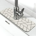 thumbnail image 1 of PAYOHTO Sink Splash Guard Faucet Mat Simple Triangular Grid Super Absorbent Fast Drying Pad Sink Faucet Drip Suction Mat for Kitchen Bathroom, 1 of 9