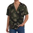 thumbnail image 1 of PAYOHTO Speckle Camouflage Mens Hawaiian Casual Short-sleeved Shirt Tropical Summer Beach Button Down Shirts, 1 of 7