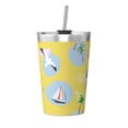 thumbnail image 1 of PAYOHTO Summer Holidays Insulated Stainless Steel Tumbler 12 oz Thermos Come with Straw Kids Leak-Proof Travel Mug Cup, 1 of 7