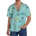 thumbnail image 1 of PAYOHTO Summer Marine Elements Mens Hawaiian Casual Short-sleeved Shirt Tropical Summer Beach Button Down Shirts, 1 of 7