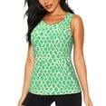thumbnail image 1 of PAYOHTO Summer Tank Tops for Women Aquamarine Texture Workout Sleeveless Shirts, 1 of 8