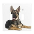 thumbnail image 1 of PAYOHTO Toggle Light Switch Wall Plate German Shepherd Dog Double Switch Cover Standard Size 2-Gang 4.50" x 4.5" Unbreakable Polycarbonate Thermoplastic, 1 of 6
