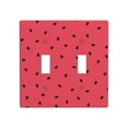 thumbnail image 1 of PAYOHTO Toggle Light Switch Wall Plate Watermelon With Black Seed Double Switch Cover Standard Size 2-Gang 4.50" x 4.5" Unbreakable Polycarbonate Thermoplastic, 1 of 6