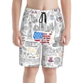 thumbnail image 1 of PAYOHTO USA Popular Symbols Landmarks Boys Swim Trunks Quick Dry Beach Boardshorts for Teen Boys Bathing Suit Swimwear for Boys, 1 of 7