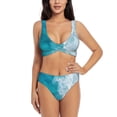 thumbnail image 1 of PAYOHTO Women's Cross Front Bikini Set with High Elasticity Soft Padding Beach and Waves Bathing Suit Crop Top Swimsuit, 1 of 9