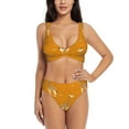 thumbnail image 1 of PAYOHTO Women's Cross Front Bikini Set with High Elasticity Soft Padding Giraffes Animal Savanna Bathing Suit Crop Top Swimsuit, 1 of 9