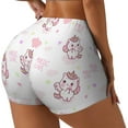 thumbnail image 1 of PAYOHTO Women's High Waist Butt Lifting Yoga Shorts Elastic Tight Fit Womens Exercise Shorts for Workout Running Cycling Pony Child Girly Doodle, 1 of 1