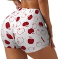 thumbnail image 1 of PAYOHTO Women's High Waist Butt Lifting Yoga Shorts Elastic Tight Fit Womens Exercise Shorts for Workout Running Cycling Red Apple, 1 of 1