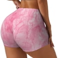thumbnail image 1 of PAYOHTO Women's High Waist Butt Lifting Yoga Shorts Elastic Tight Fit Womens Exercise Shorts for Workout Running Cycling Pastel Pink Background Texture, 1 of 1
