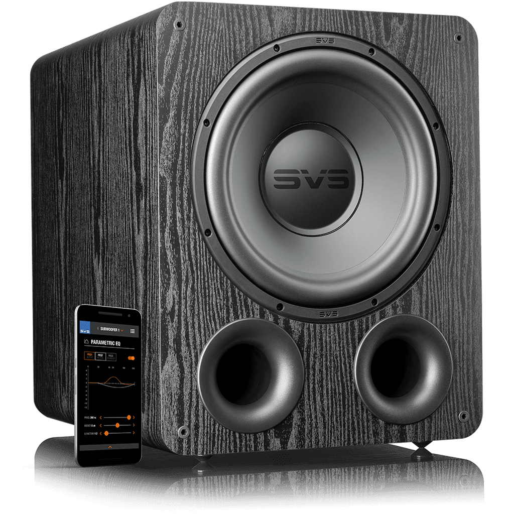 SVS PB-1000 Pro, 12" Driver, 820+ Watts Peak Power Ported Subwoofer - Black Ash