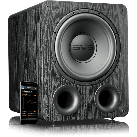 SVS PB-1000 Pro, 12" Driver, 820+ Watts Peak Power Ported Subwoofer - Black Ash