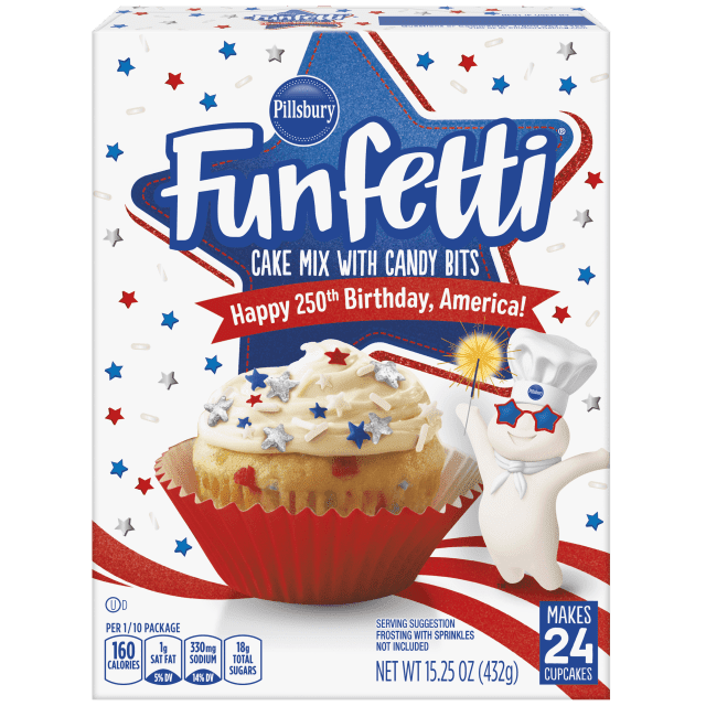 Pillsbury Funfetti Stars and Stripes Cake Mix 15.25 oz