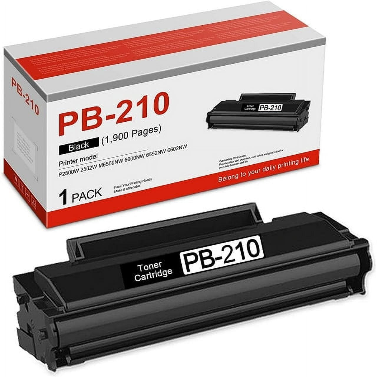 PB-210 (1-Black) Toner Cartridge Replacement for Pantum P2500W 2502W ...