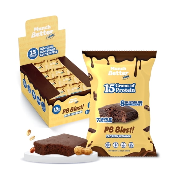 PB Blast - Lean - Munch Better Protein Brownies