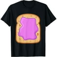 thumbnail image 1 of PB&J Grape Jelly on Bread Funny Matching Halloween Costume T-Shirt, 1 of 5