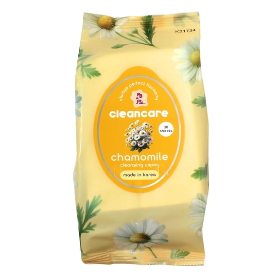 PB & JAY Cleancare Cleansing Wipes 30 Count Makeup Remover for Gentle Comfort & Balanced Skin Hydrating Korean Face Wipes for Sensitive Skin (Chamomile)