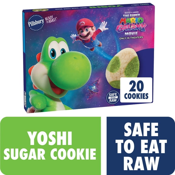 Pillsbury Ready to Bake! Yoshi Egg Shape Cookie Dough 20 Count, 9.1 oz