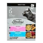 Pure Balance Grain Free Gourmet Wet Cat Treats, Variety Pack, 1.4 oz Pouches, 12 Count