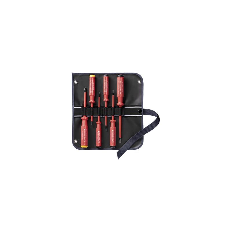 PB Swiss PB 5542.SU GY Screwdriver Set Slotted/Phillips in Roll-Up Case