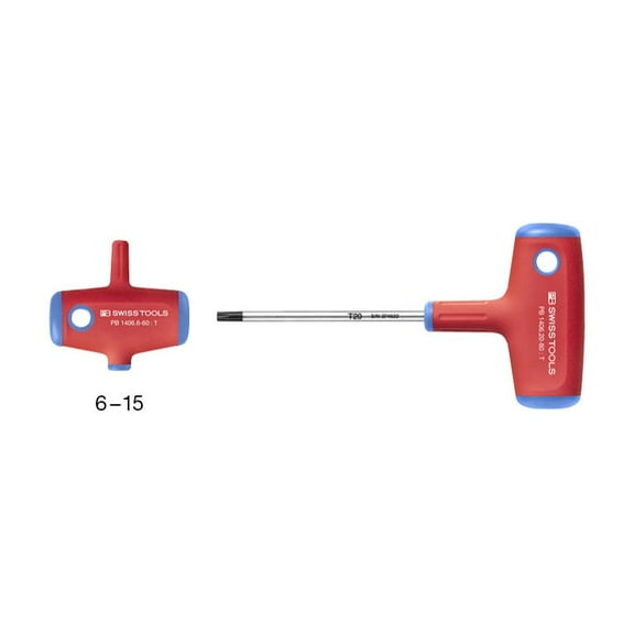 PB Swiss Tools PB 1406.15-60 Cross-Handle Screwdrivers, Torx T15